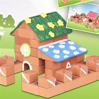 儿童益智玩具小砖家建筑砖块diy手工可爱小屋