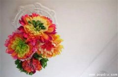 创意纸艺DIY手工制作漂亮的渐变色皱纹纸花朵