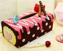 分享布艺DIY手工草莓甜心纸抽盒图片