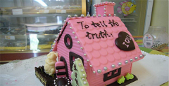 手工烘焙坊DIY梦幻的粉红色小房子