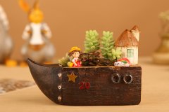 一艘小梅是船长创意手工植物DIY的帆船去远航