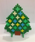 创意拼豆DIY手工制作立体美丽圣诞树