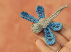 手工钩针DIY制作的创意小蜻蜓作品欣赏