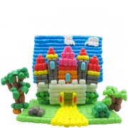 漂亮好玩的魔法玉米手工DIY制作的小城堡