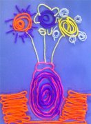 创意的手工毛线编织DIY制作的创意小花瓶
