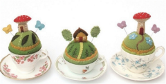 创意手工羊毛毡DIY茶杯里的小房子