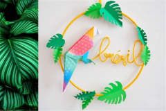 可爱的彩色手工创意DIY折纸鹦鹉圆环